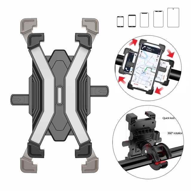 Motorcycle Bike Handlebar Mount Holder Bicycle For iPhone Samsung Cell Phone GPS