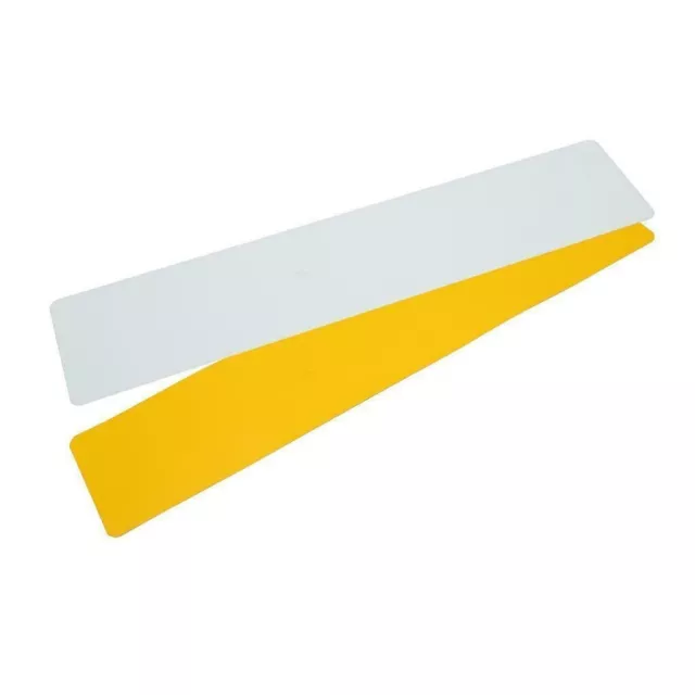 PLAIN NUMBER PLATES WHITE & YELLOW  520mm x 110mm  ACRYLIC