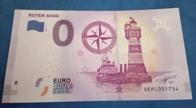 Billet 0 euro touristique zéro - Roter Sand - 2019