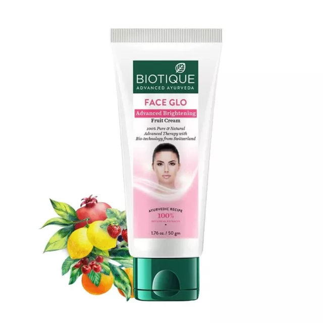 Biotique Face Glo Advanced Brightening Fruit Cream 50g Nourishing Youthful look