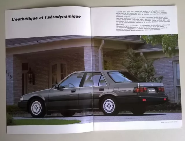 Catalogue/Brochure de vente - HONDA Accord 1987 - Etat collector 3