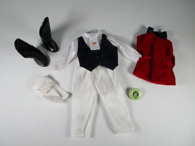 Shirley Temple  JUST AROUND THE CORNER  Danbury Mint Dress  Doll Outfit  & Pin
