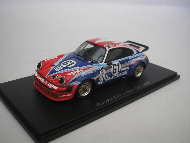 Miniature Spark 1/43 Porsche 934 N°58 24H Le Mans 1976 - Zbinden - Prévente