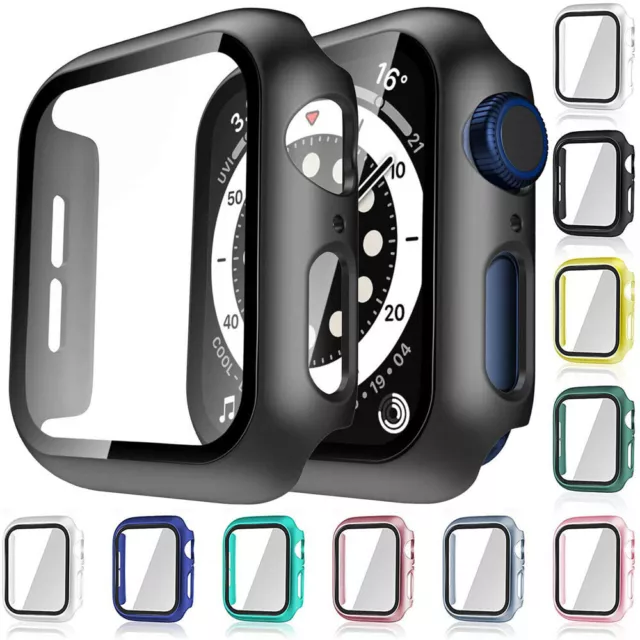 Hartglas Bildschirmschutz Hülle Cover Für Apple Watch Serie 9 8 7 6 5 4 3 2 SE