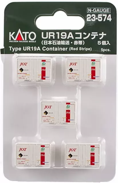 N Scale Kato 23-574 UR19A 5-Containers Red Stripe, JOT for KOKI 106, 107, 50000