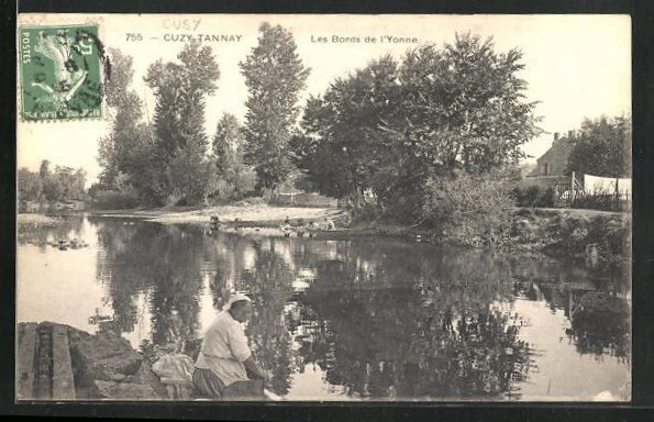 CPA Cuzy-Tannay, Les Bords de l´Yonne