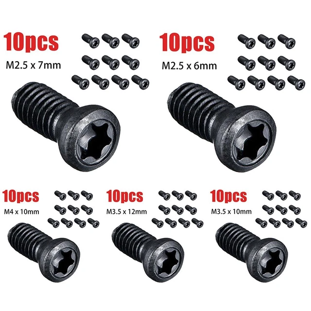 M2.5 M3.5 M4 Torx Viti for Ricambio Per Carburo Inserto CNC Tornio Attrezzi 10