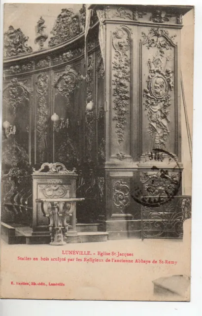 LUNEVILLE - Meurthe et Moselle - CPA 54 - carved wooden stalls St Jacques