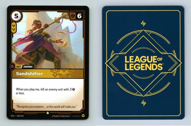 Sand Recruits Riftbound SANDSHIFTER #158/221 RIFTBOUND League Of Legends Spiritforged 2026 ...
