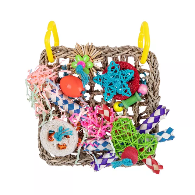 fr Chewing Toys Woven Seaweed Hanging Swing Supplies Bird Accessories 2