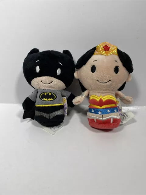 Hallmark Itty Bittys plush beanie babies Wonder Woman Batman stuffed dolls