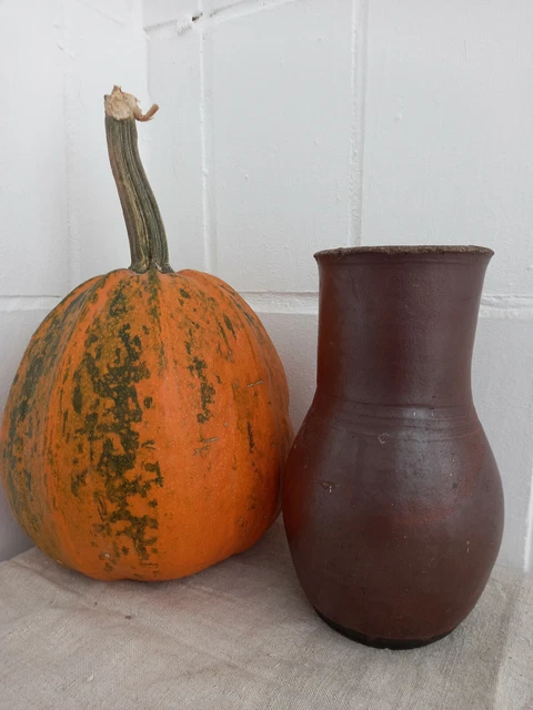 Antique Storage Crock Jar Glazed Jug matt Stoneware Ceramic Pottery Food storage