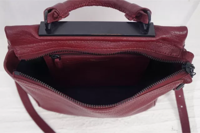 3.1 PHILLIP LIM Ryder Small Burgundy Leather Top Handle Satchel Crossbody Bag 3