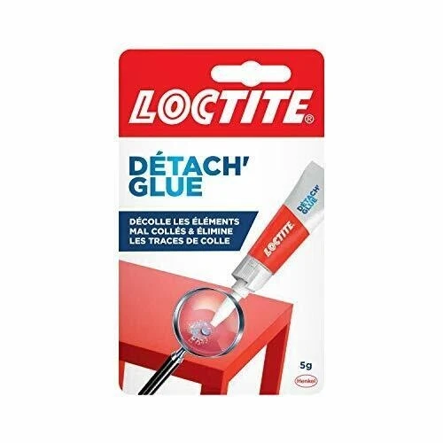 Loctite Détach'Glue, Dissolvant Colle Enlève Taches Résidus Colle Cyan Gel Neuf