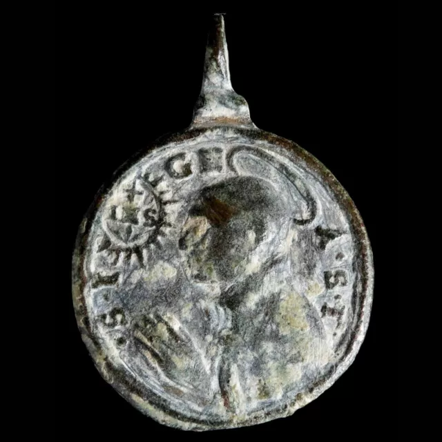 Medalla Religiosa Siglos XVI-XVII, S.Francisco Javier/S.Ignacio Loyola-24X17 mm.
