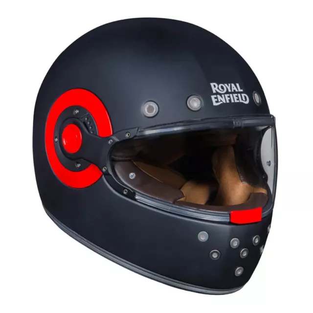 Compatible Para Real Enfield NH44 Completo Cara J1D Casco Mate Negro