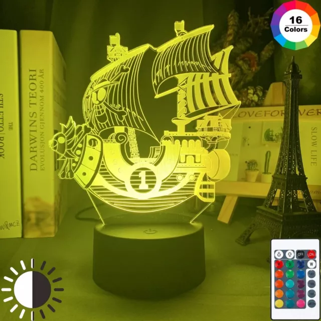 Led Night Light One Piece Thousand Sunny Ship Nightlight 3D Lamp Bedroom Decor