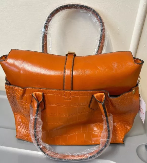BNWT NICOLE & DORIS Ladies Light Brown Leather Shoulder Bag - CG D26