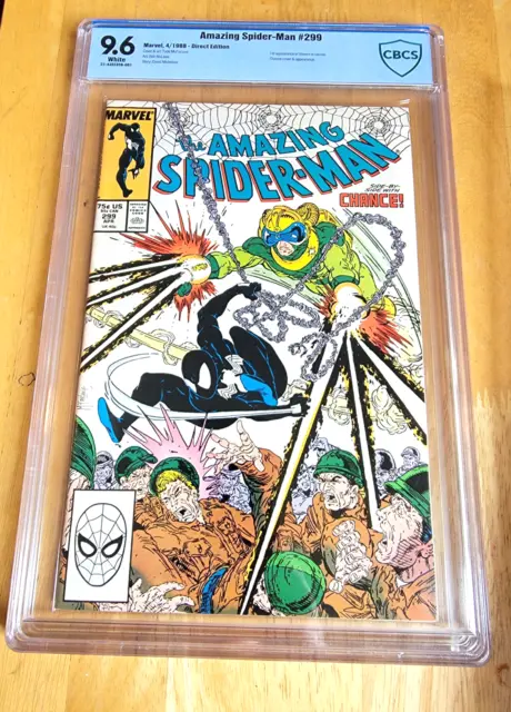 Amazing Spider-Man #299 *Cbcs 9.6 White Pages* 1St App Venom Cameo 1988 Not Cgc