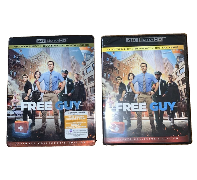 SEALED! FREE GUY Blu-ray 4K Ultra HD 2021 Collector's Edition Ryan