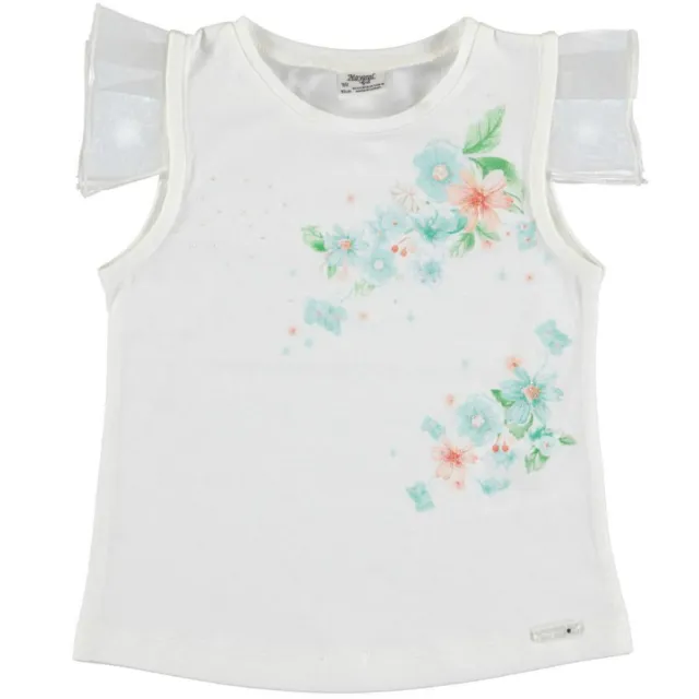 Mayoral Girls White Floral Top 3059 age 5 Years BNWT