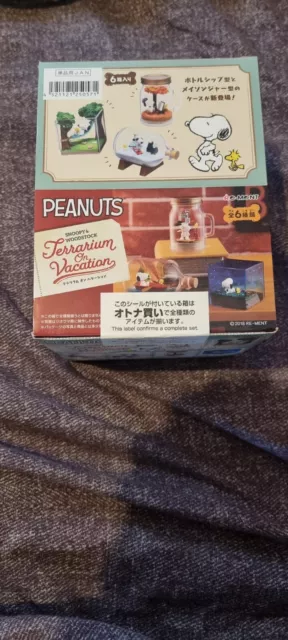Re-Ment PEANUTS SNOOPY & WOODSTOCK Terrarium On Vacation Full Set of 6