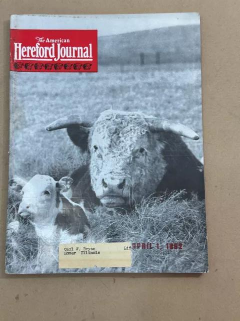 April 1, 1962 American Hereford Journal magazine - ads, articles, photos, etc