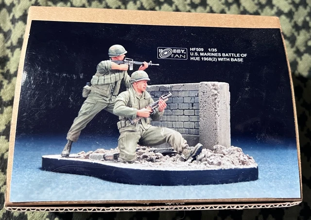 VIETNAM USMC BATTLE OF HUE WALL 2-FIGURES w/base HOBBYFAN HF509 1/35 RESIN