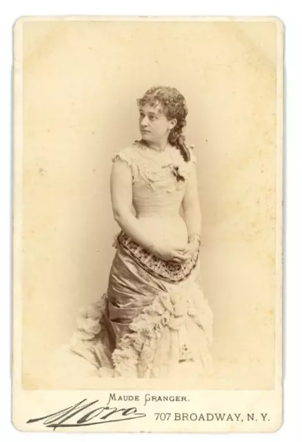 Vintage Cabinet Card Maude Granger  popular American stage actress Mora Photo