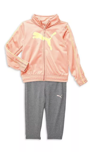 Puma Baby Girl's 2-Piece Logo Track Jacket & Pants Set PINK , 12 Months