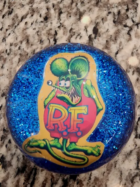 Rat Fink Custom Glitter Shift Knob Hot Rod, Rat Rod, Mooneyes Vintage Shifter