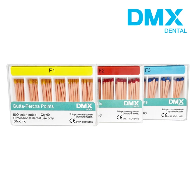 5Packs Dental Endodontics Gutta Percha Points Tips Universal Taper F1 F2 F3 DMX