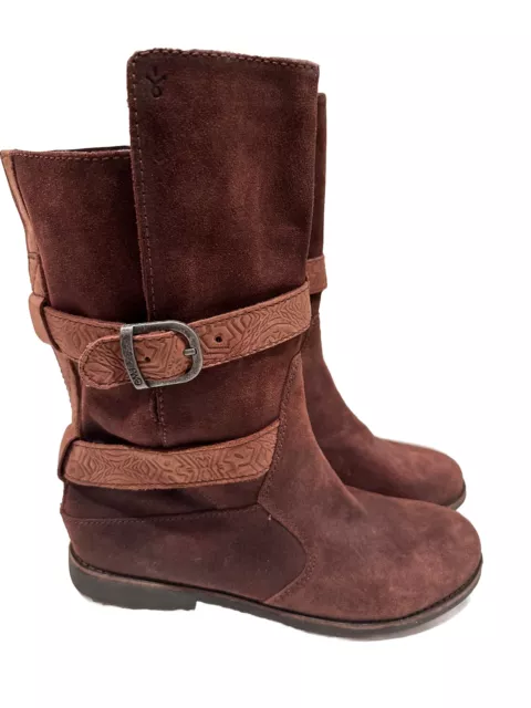 EMU Ainslie Boot Women's 9 New?? Woodblock Retail $219 Brown Suede/leather. D8