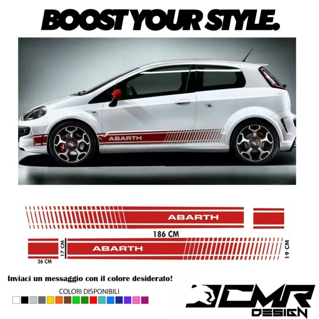 Aufkleber Leibriemen Seitenlichter Fiat Grande Punto Evo Abarth Streifen Grafik