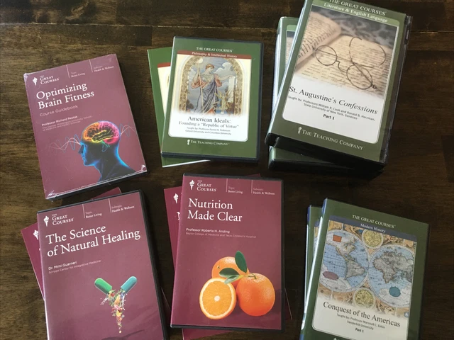 Lot of 6 The Great Courses DVDs: Science, History, Philosophy, Health & Wellness