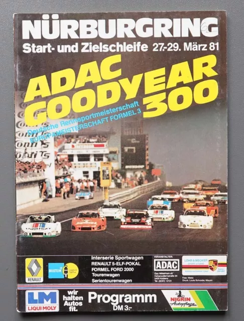 Rennprogramm ADAC Goodyear 300 Nürburgring 1981 DRM, Formel 3 EM