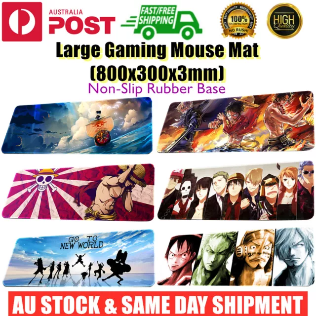 Extra Large Size Gaming Keyboard Mouse Mat Pad Desk Laptop Onepiece 800x300x3mm