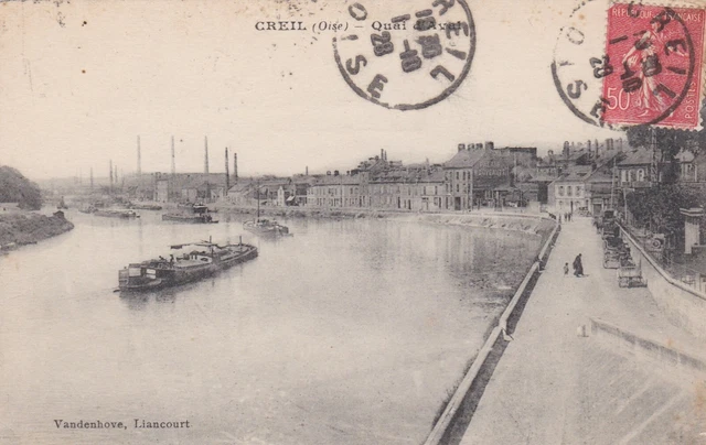 CPA 60 CREIL (Oise) Quai d'Aval