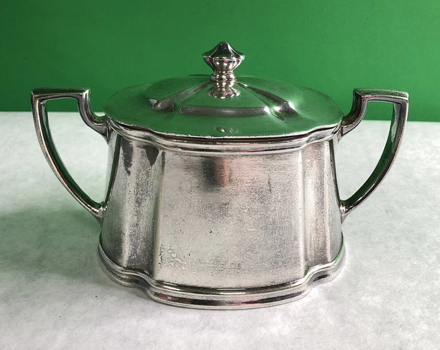 Vintage GM&O Railroad Reed & Barton Silver Soldered Sugar Dish Rare 0143-H Mark