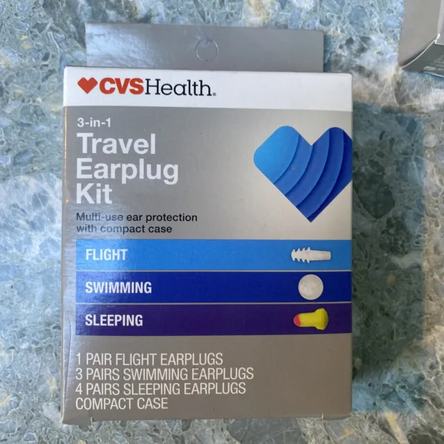 ✈️-Travel Earplug Kit, CVS Health 3-in 1, 16 CT