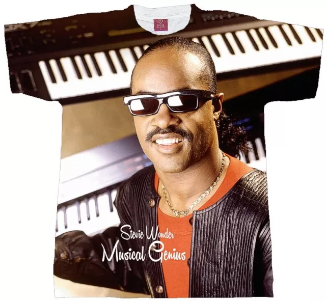 Stevie Wonder Musical Genius T-Shirt, Miles Davis, Dizzy, Ella, Billie Holiday,
