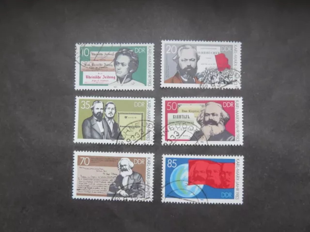 DDR 1983 Mi-Nr. DD 2783 - 2788 100.Todestag von Karl Marx komplett gestempelt