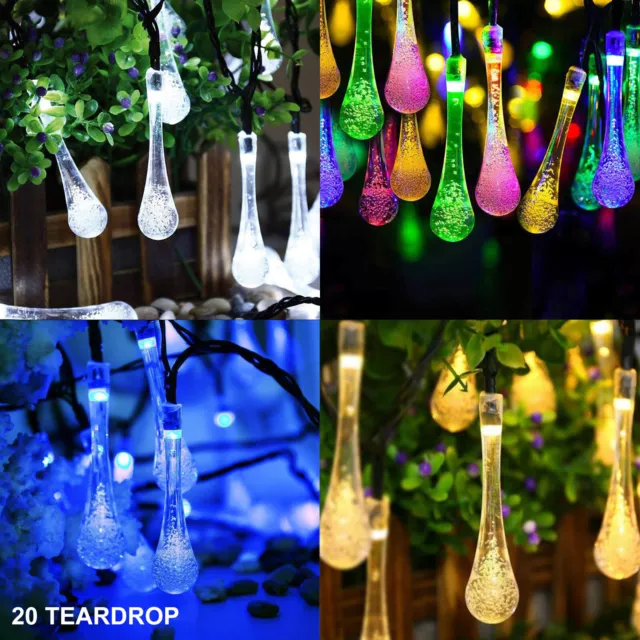 LED Solar Multi Function Outdoor Summer Christmas Garden Decking String Lights