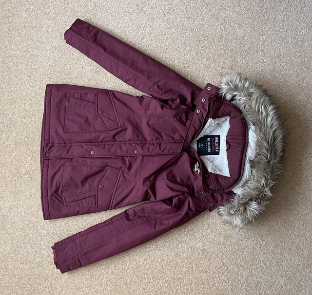 HOLLISTER CALIFORNIA - Women's All Weather Burgundy Coat Jacket Size Small  New £65.00 - PicClick UK