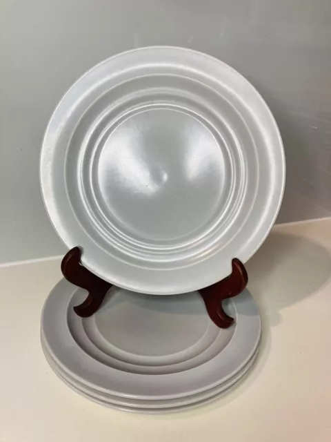 4 x Branksome China Graceline 8.5” Dessert Plates Burgundy/Grey