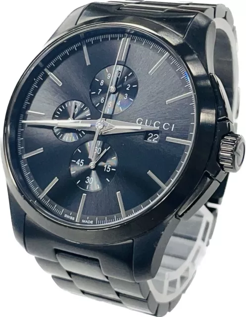 Gucci G-Timeless Chronograph 126.2 Swiss Made Quartz Mens Watch Excellent++ A392