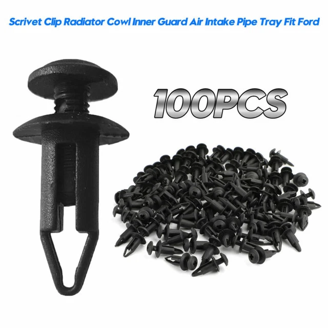 100pcs Clip Scrivet Radiator Cowl Inner Guard Air Intake Pipe Tray Pour Ford A