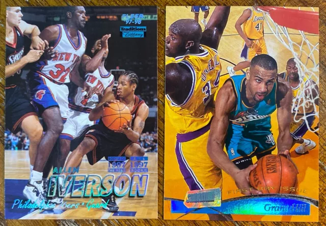 1997-98 FLEER TIFFANY ALLEN IVERSON &STADIUM CLUB 1st DAY GRANT HILL READ *YCC*