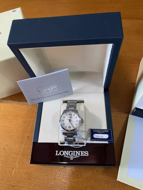 Longines Conquest VHP 36mm Watch including original packaging