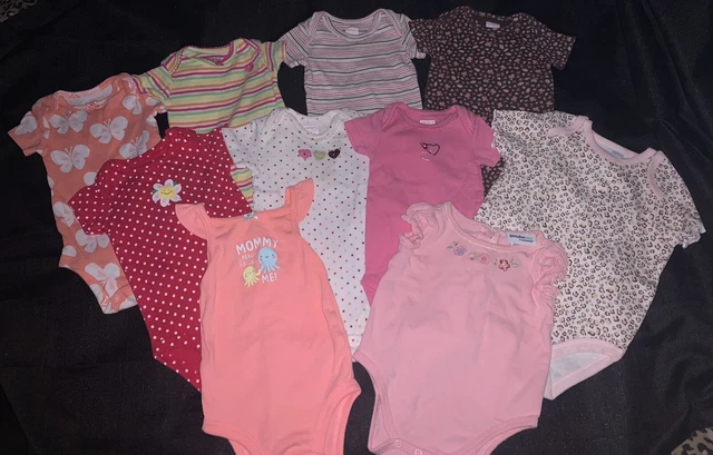 Baby Girl Clothes 3 Months  Lot Of 10 Body Suits Carters